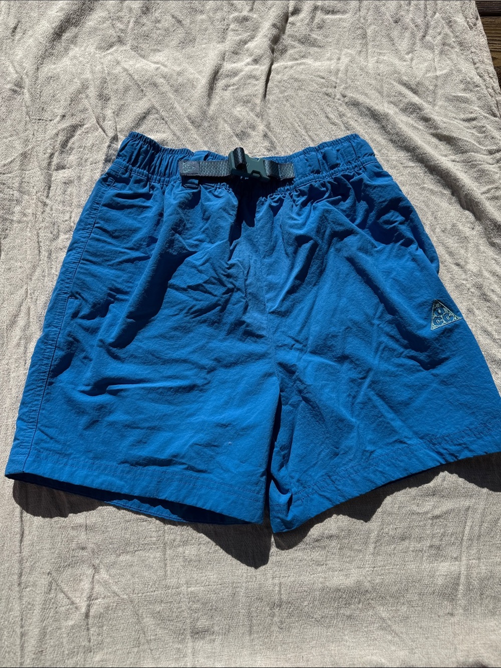 Nike Blue ACG Outdoor Clip-Belt Shorts